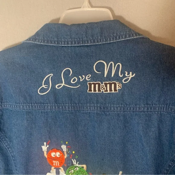 The Bradford Exchange Blue Denim M&M's Shirt Size Large - Picture 5 of 8